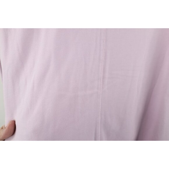 Fabletics Womens XXS Blank Oversized Baggy Fit Yoga Gym V-Neck Sweatshirt Pink - Picture 11 of 14